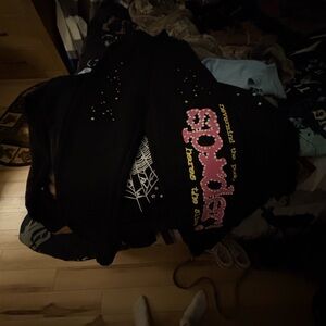 Black Graphic Sweatpants